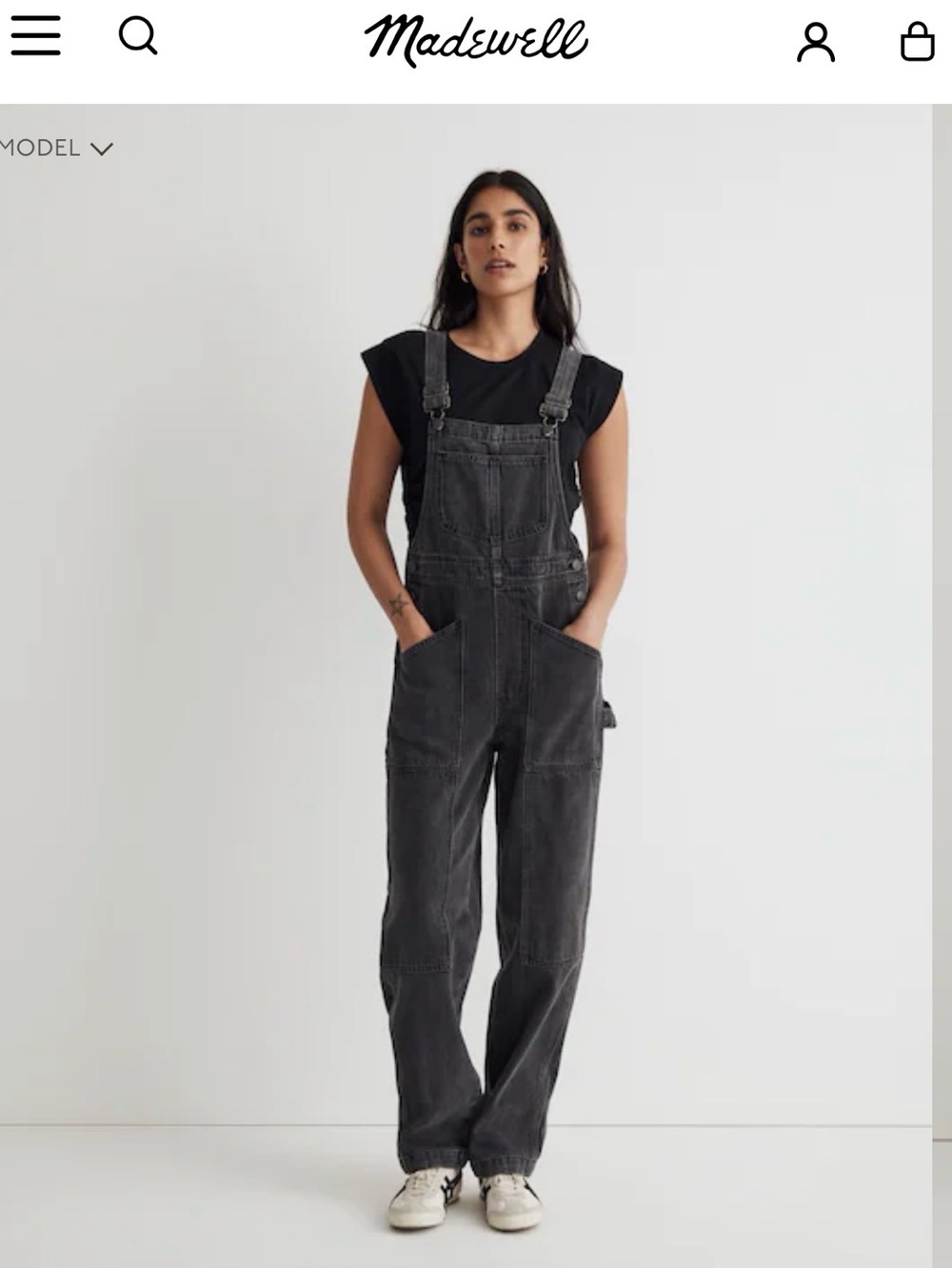 Madewell Black Denim Utility Overalls - Women's NWT